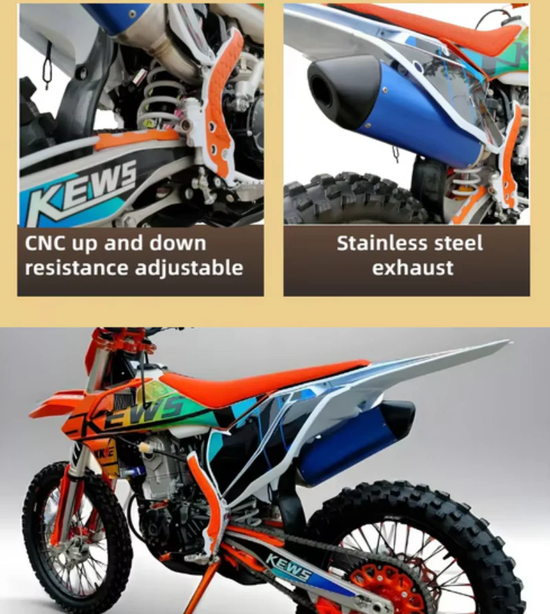 KEWS DIRT BIKE-PETROL -Black 450CC 80Kmh Speed - Image 11