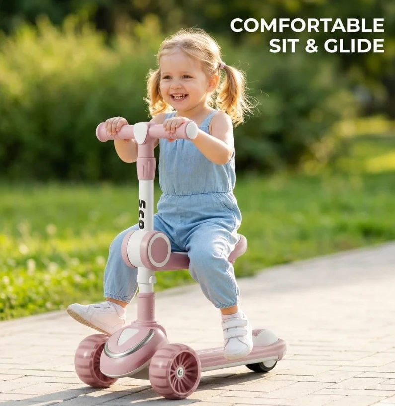 Kids’ Adventure Manual Scooter 2-in-1 Age 2-12 Years - Image 4