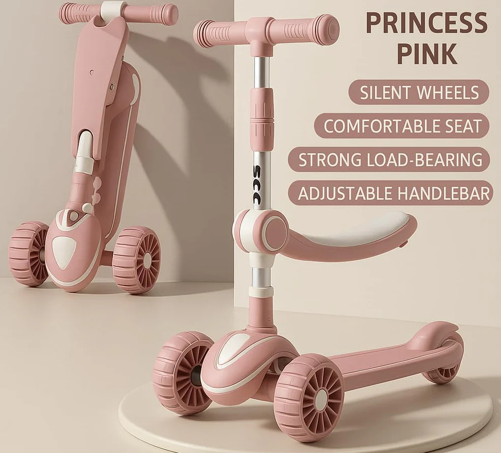 Kids’ Adventure Manual Scooter 2-in-1 Age 2-12 Years - Image 6