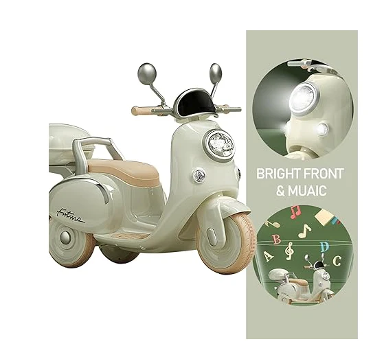 Kids Electric Motorbike,6V Powered Ride Motorcycle with Training Wheels 2-6 Years Boys & Girls - Image 4