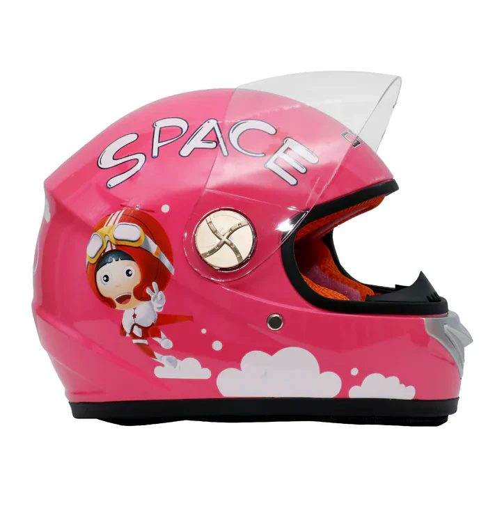 Kids Full Face Helmet Spiderman, Barbie Lightweight Motorcycle Helmet - Image 4