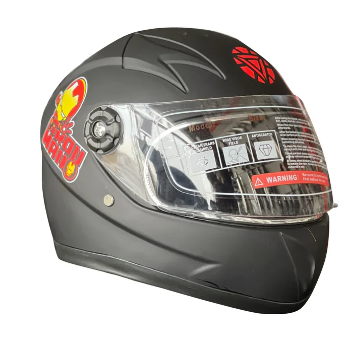 Kids Full Face Helmet Spiderman, Barbie Lightweight Motorcycle Helmet - Image 6