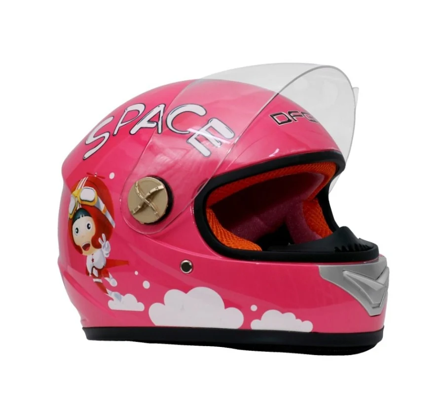 Kids Full Face Safety Helmet  (Pink) Age 7- 12