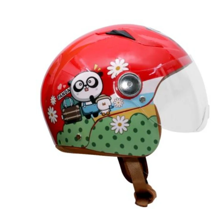 Kids Half Face Safety Helmet – Red Age 7-12 - Image 2
