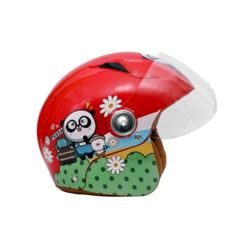 Kids Half Face Safety Helmet – Red Age 7-12 - Image 3