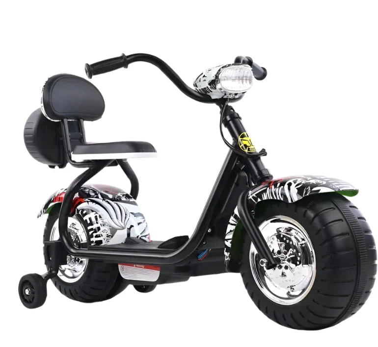 Kids Harley E scooter With Auxillary wheels Age 2-6 Years - Image 7