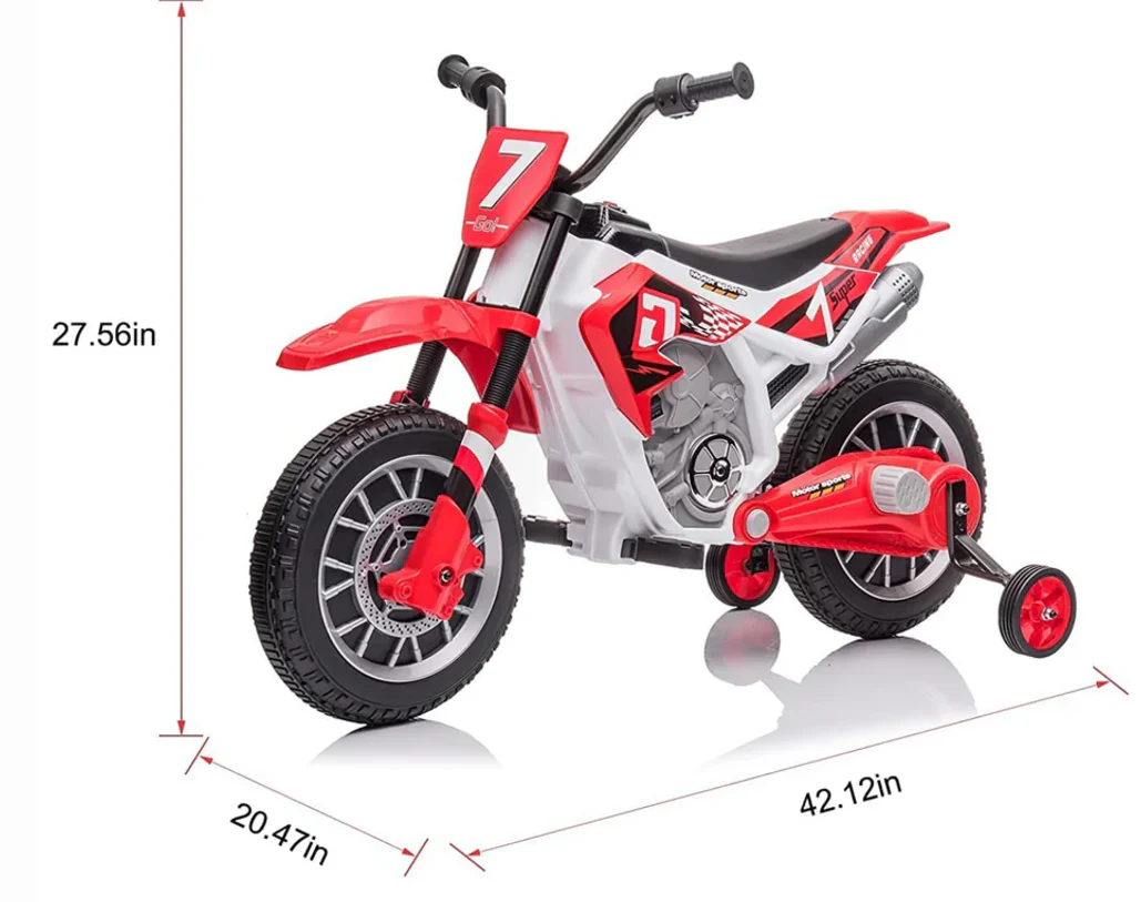 Kids Motorcycle Electric Dirt Bike Battery Powered Ride On 12v AGE 3-10 - Image 6