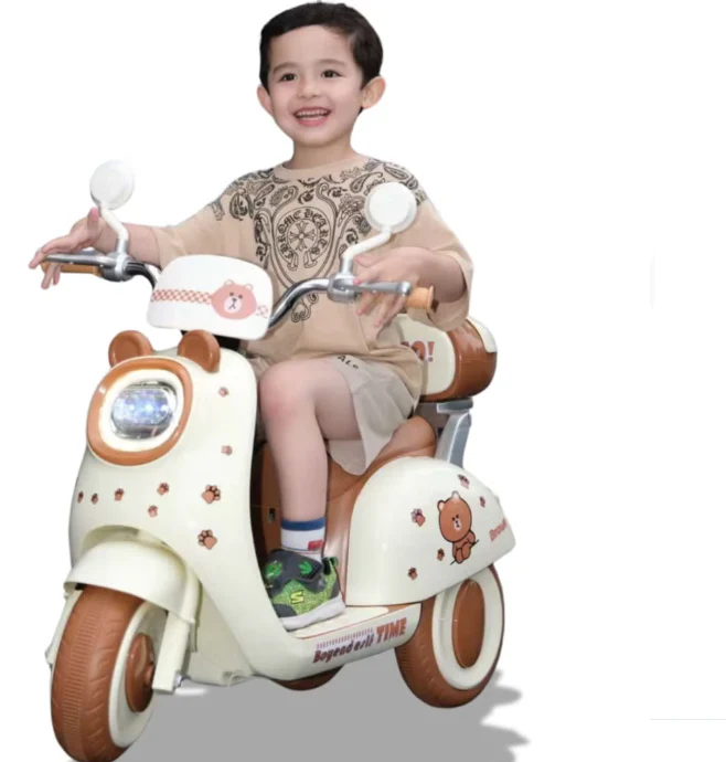 Kids Ride-on Cute Pet Style Electric Motorcycle - Tricycle with Music and Lights Age 3-6