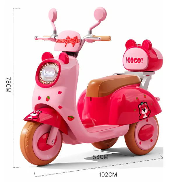 Kids Ride-on Cute Pet Style Electric Motorcycle - Tricycle with Music and Lights Age 3-6 - Image 6