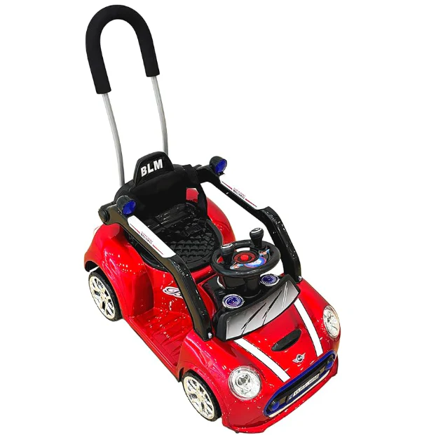Kids Ride-On Push Car, Mini Cooper Style Parent Handle, Steering Wheel 6V battery operated 2-4 years - Image 3