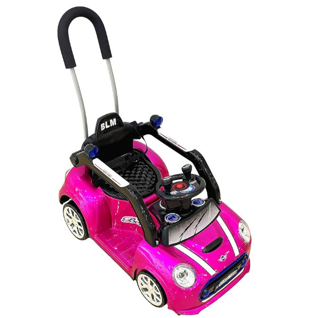 Kids Ride-On Push Car, Mini Cooper Style Parent Handle, Steering Wheel 6V battery operated 2-4 years - Image 5