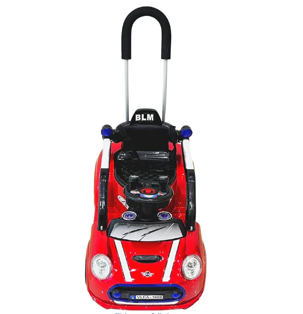 Kids Ride-On Push Car, Mini Cooper Style Parent Handle, Steering Wheel 6V battery operated 2-4 years - Image 7