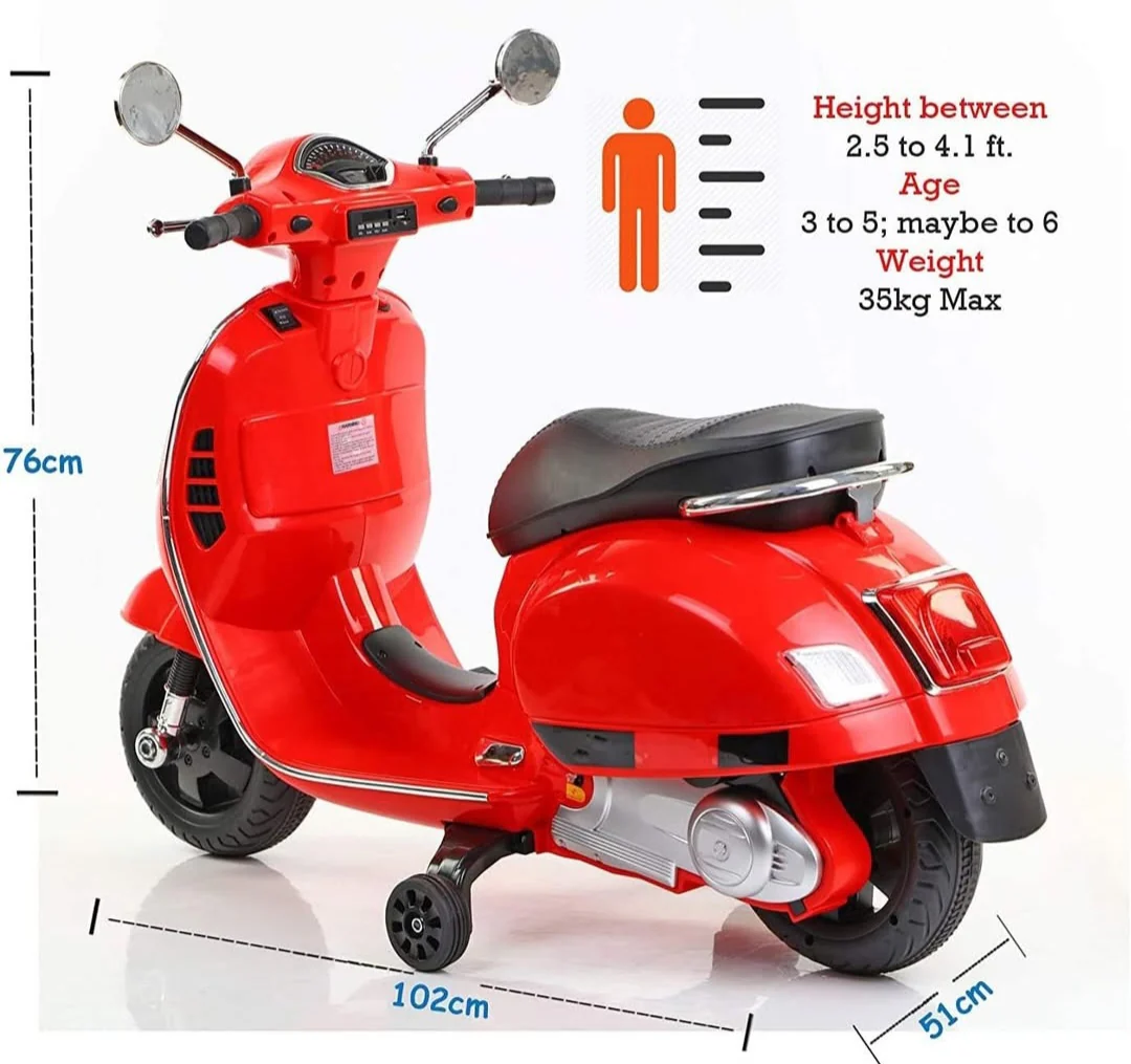 Kids Vespa Stylish Electric Bike - kids Toy Gift - Image 12