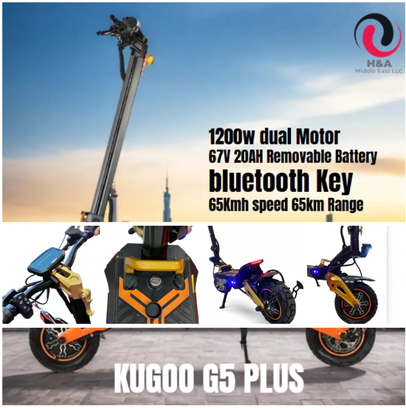 Kugoo G5 Plus Electric Scooter 67V 20Ah with 1200W Dual Motor & Removable Battery - Image 4