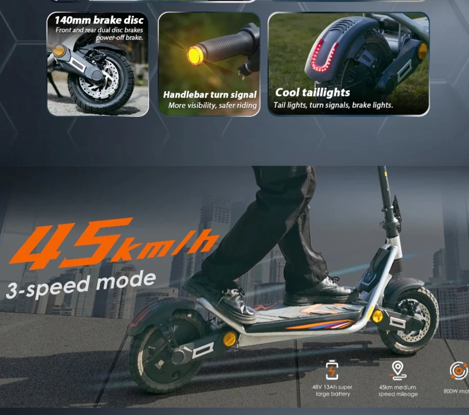 Kukirin A1 Electric Scooter - 2025 New version 48V 13Ah 800W - Image 5