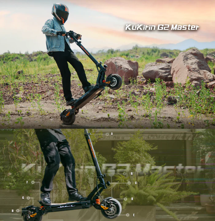 KuKirin G2 Master Electric Scooter -2025 Vesion 52V 20.8Ah 1000W Dual - Image 11