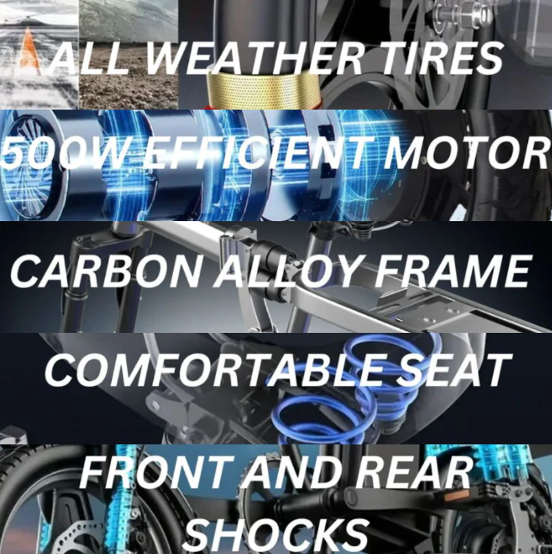 Kugoo T27 Foldable City Electric Bike with Removable Battery 48V 10.4Ah 350W - Image 5