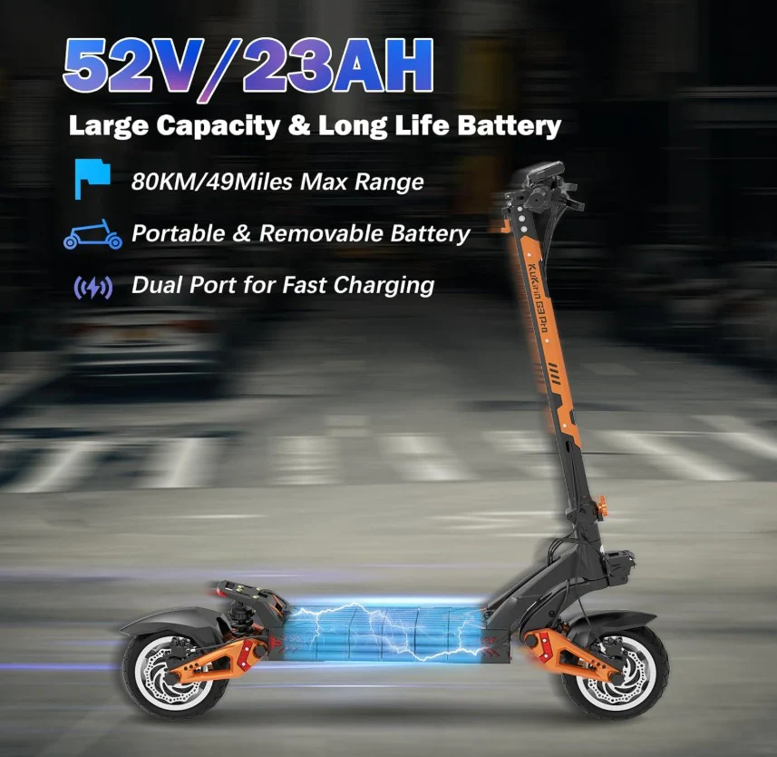 KuKirin G3 Pro Electric Scooter -52V 23Ah 1200W Dual motor ,Removable Battery- 2026 Version - Image 12