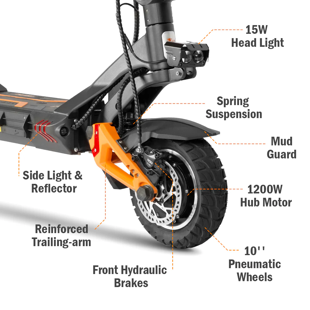 KuKirin G3 Pro Electric Scooter -52V 23Ah 1200W Dual motor ,Removable Battery- 2026 Version - Image 18