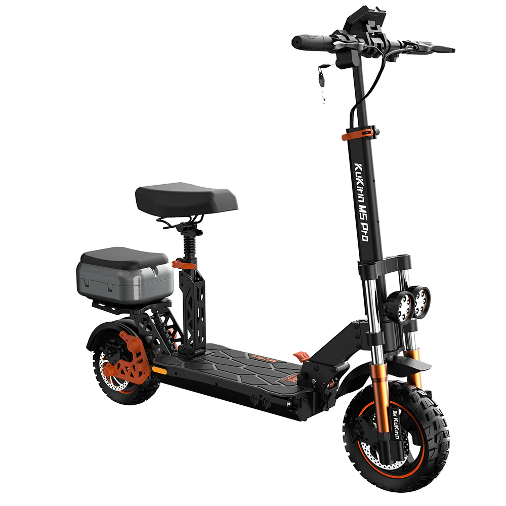 KUGOO KIRIN M5 Pro Electric Scooter 48V 20Ah 1200W max speed 52kmh Range 70Km with seat & luggage space - Image 2