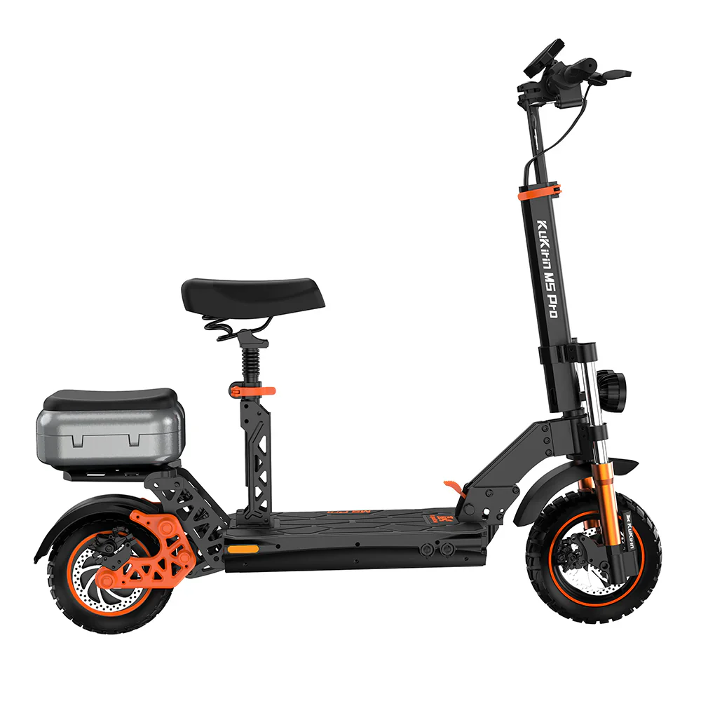 KUGOO KIRIN M5 Pro Electric Scooter 48V 20Ah 1200W max speed 52kmh Range 70Km with seat & luggage space - Image 3