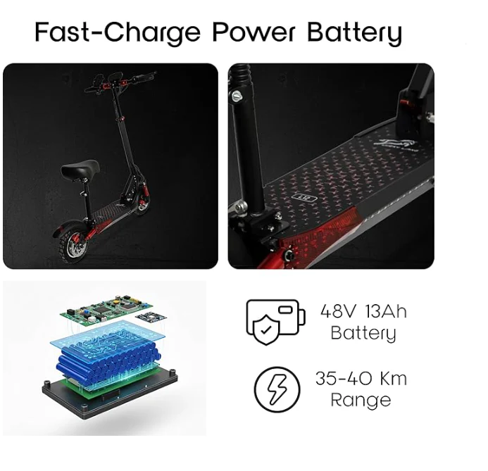 L12 Electric Scooter 48V 13Ah 600W With Fast Charging - Image 3
