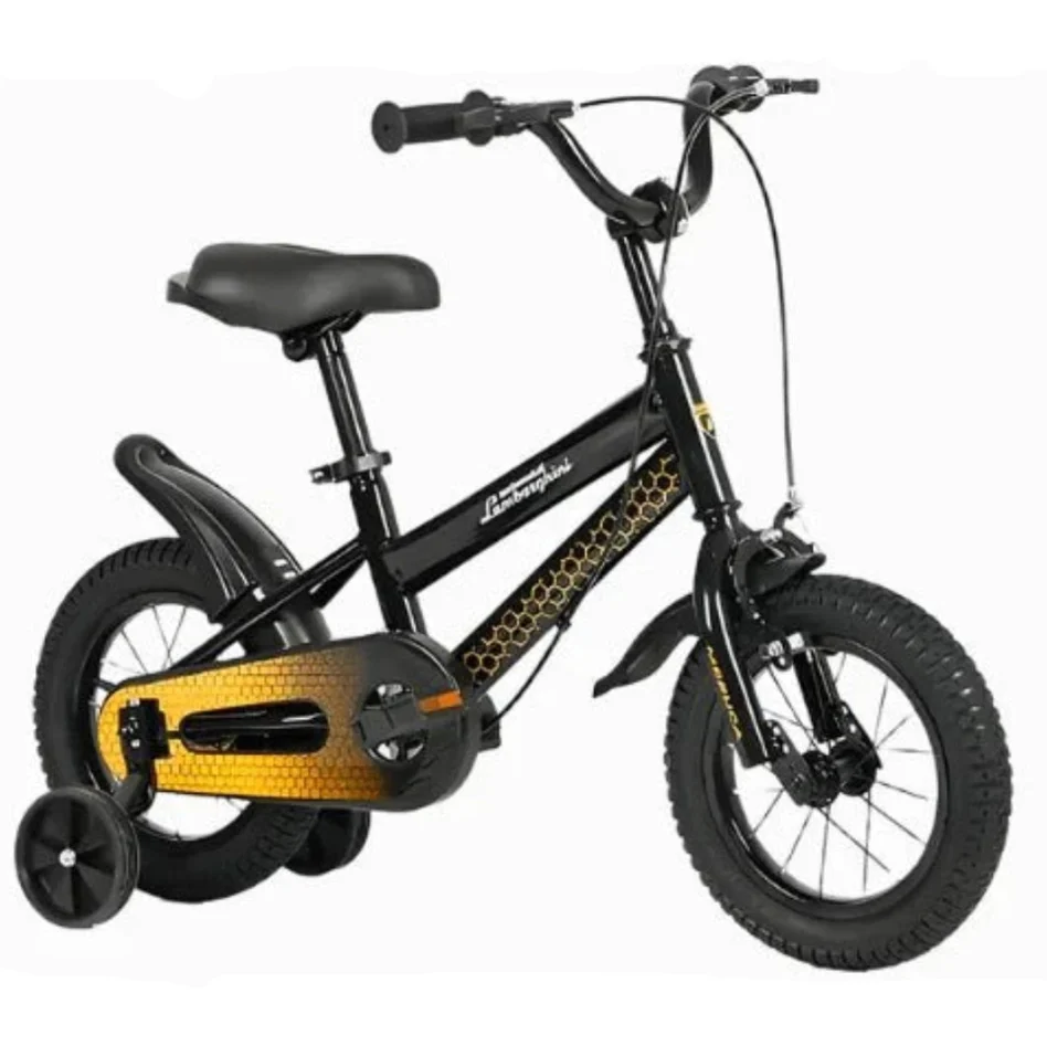 Lamborghini Kids Bicycle 12 Inch Black/Yellow Age 3-7
