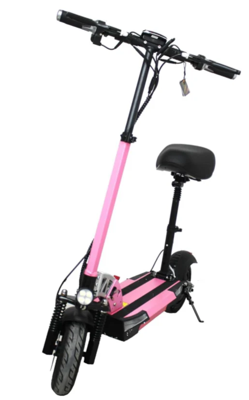 LEADERS  E Scooter Pink Stripe with seat - Image 2