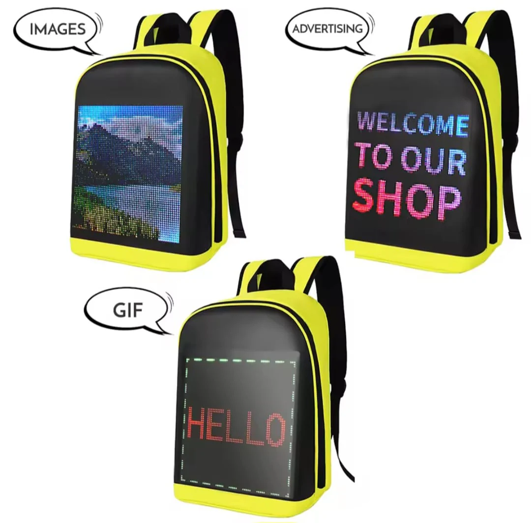LED BackPack Eye Catching Bike Riders Walking office camping cycling travelling with App Programable screen - Image 6