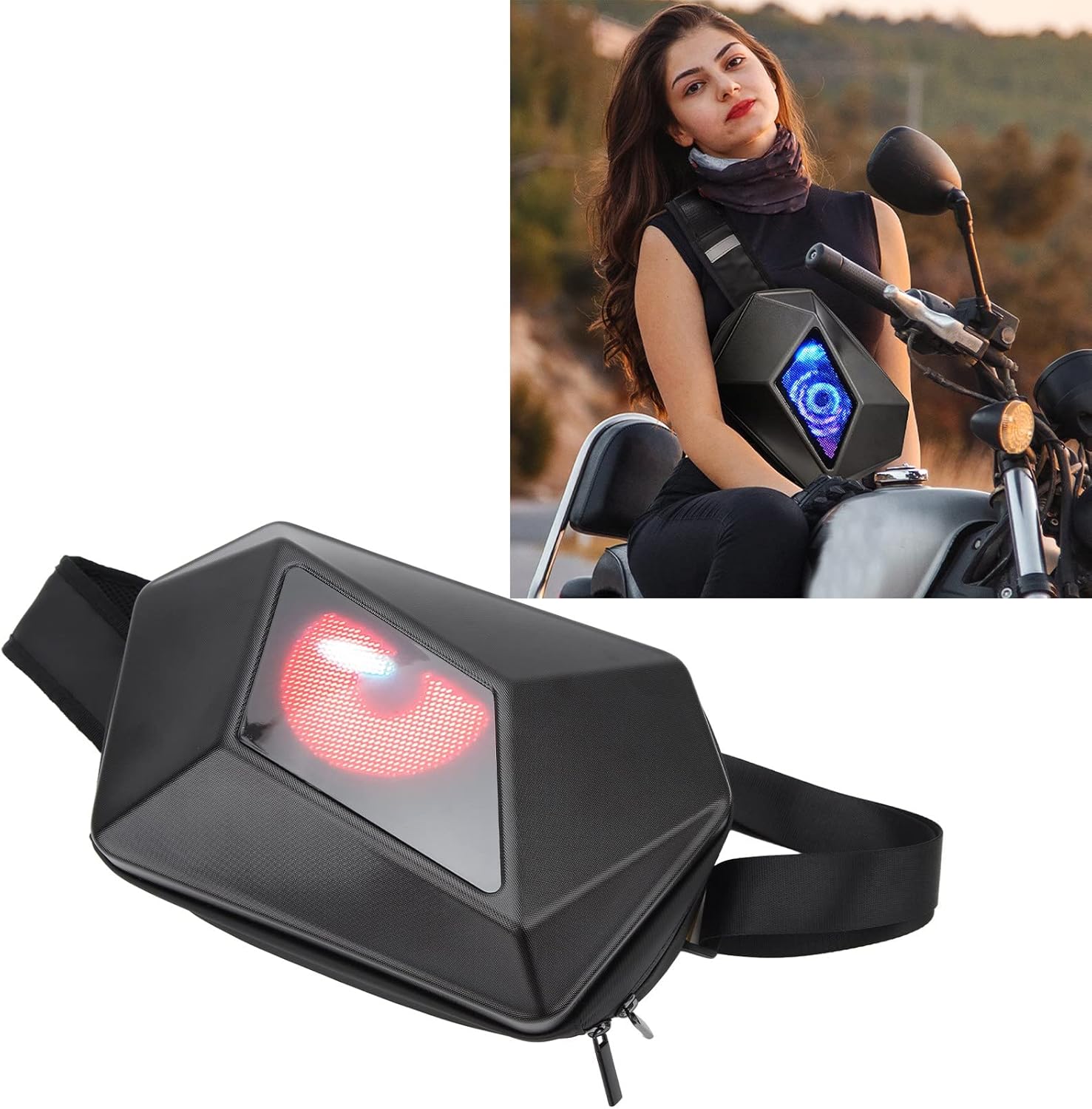 LED Display Water Proof Backpack with USB 5V Knight LED Adjustable strap and App - Image 2