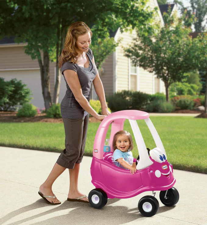 Little Tikes Princess Cozy Coupe Kids Ride-On in Pink & White Age 2-5 years - Image 3