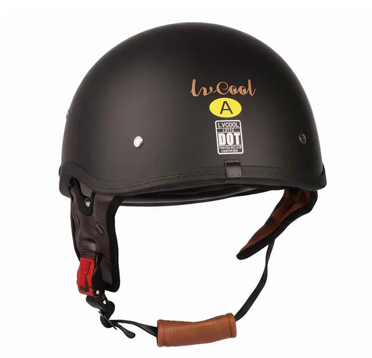 LV COOL Open Face Cap Motorcycle Helmet for Cycling, Motocross - Image 4