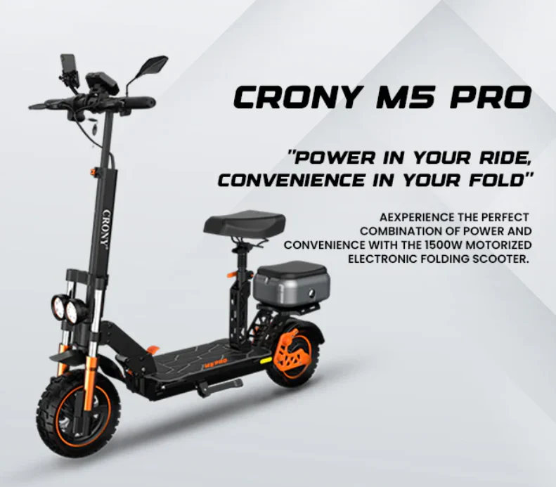 M5 Pro Electric Scooter 48V 18Ah 1500W with Rear Luggage box - Image 9