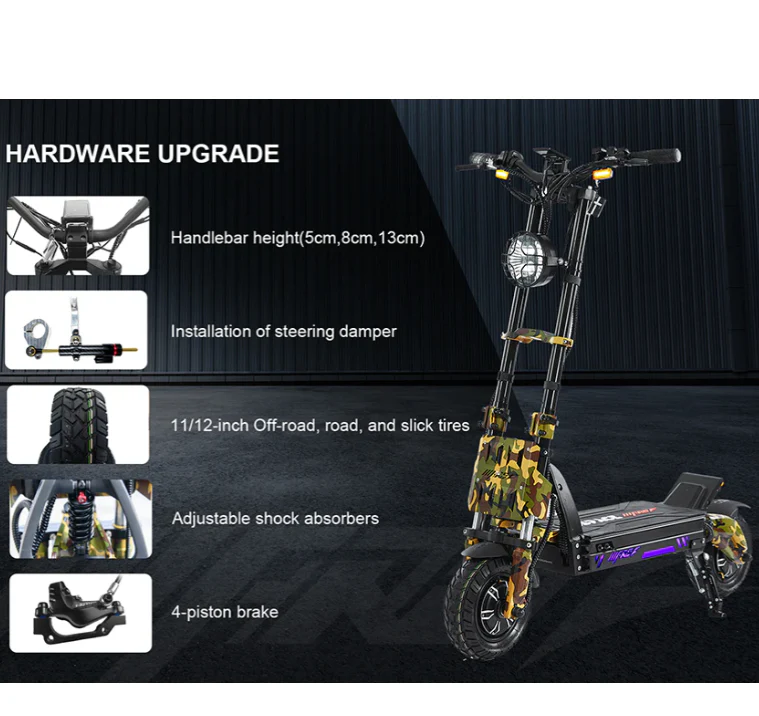 Mars GT Hyper Electric Scooter Off-Road  72V 33Ah 2000w Dual motors - Image 10