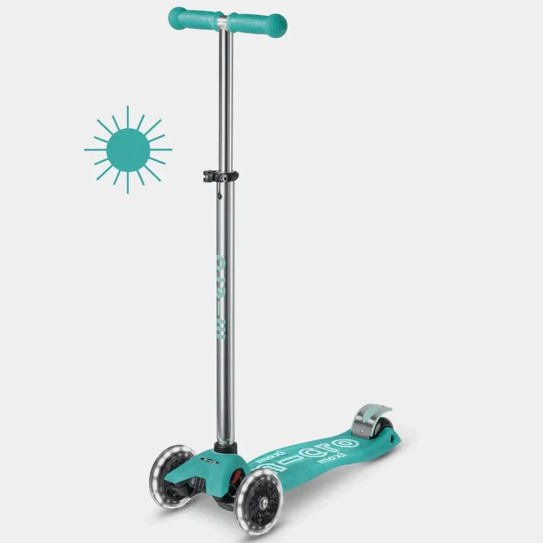 Maxi Micro Deluxe Glow LED - Jelly Green kids Age 5-12 Years