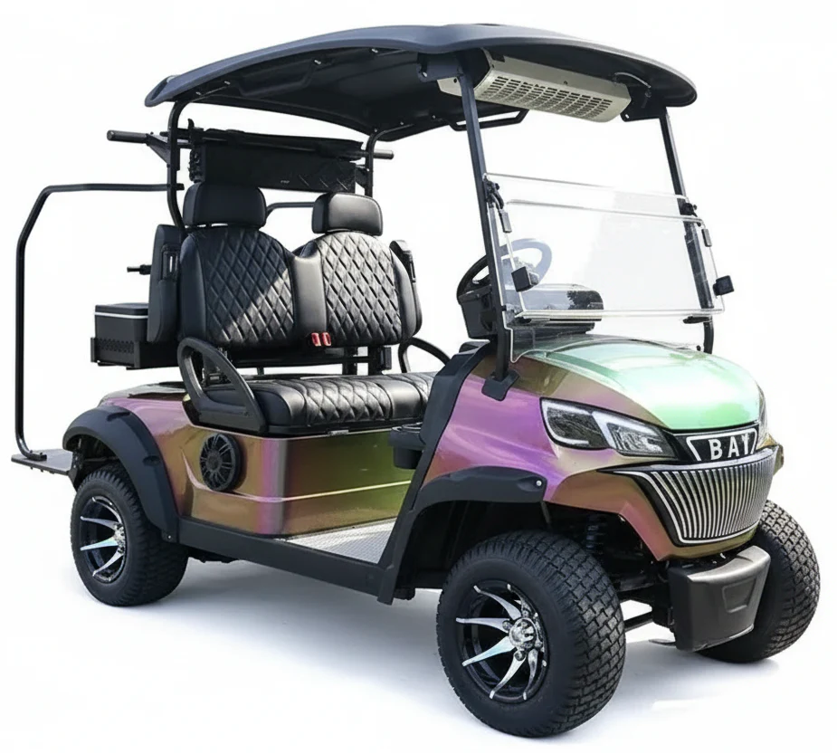 Premium Electric 2 Seater Luxury Golf Cart With Cooler for Golf Course - Image 2
