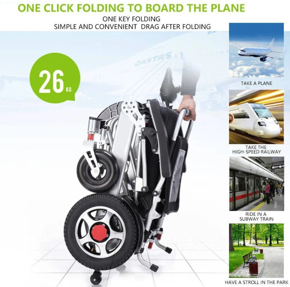 MOFICNO Lightweight Folding Electric Wheelchair with Smart 4-Wheel Drive for Adults - Image 4