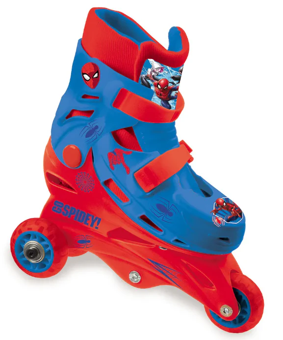 Mondo Spiderman Adjustable Tri Inline Skates for Kids, 3 Years+ - Image 2