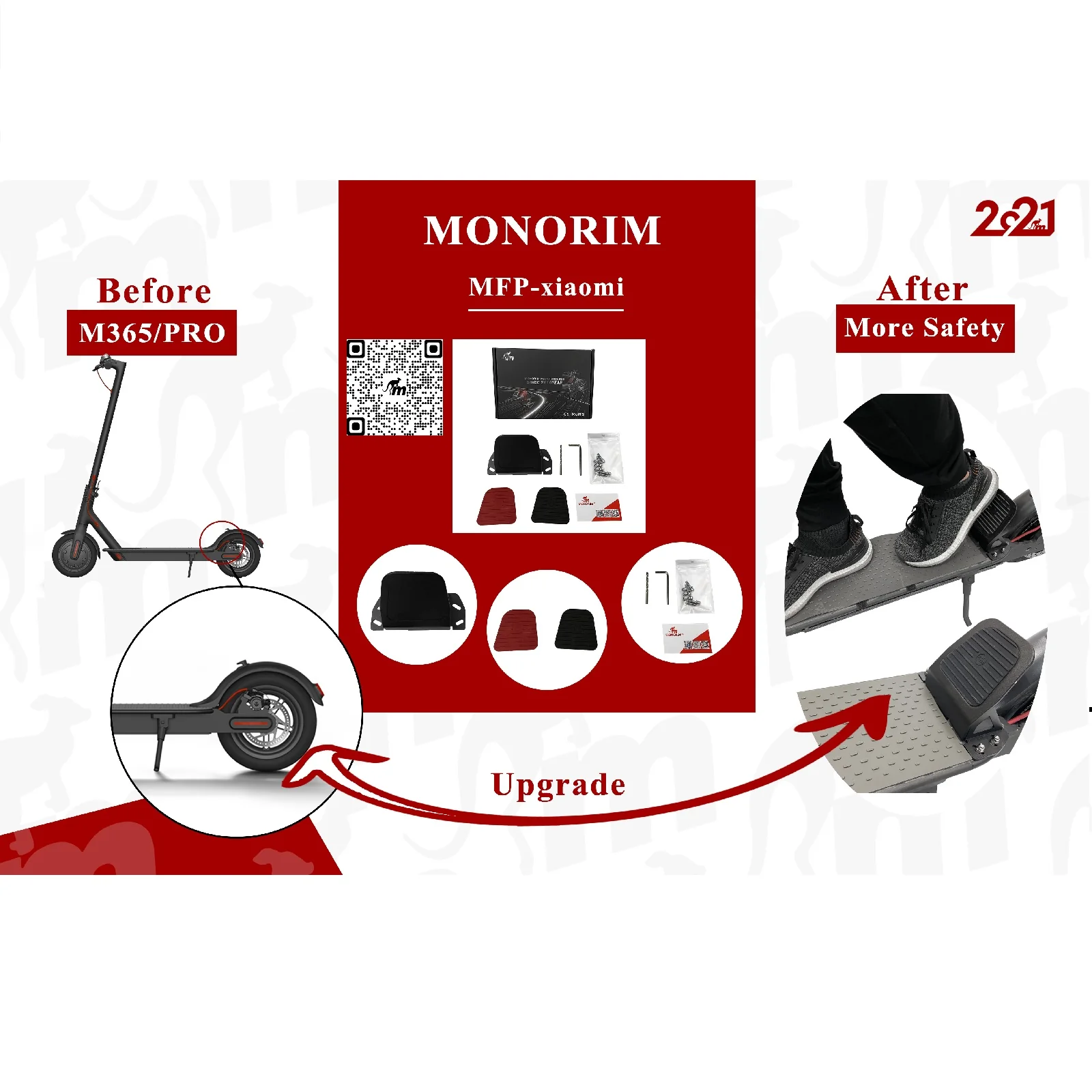 Monorim footrest pedal For XIAOMI M365/1S/1PRO/2PRO - Image 3