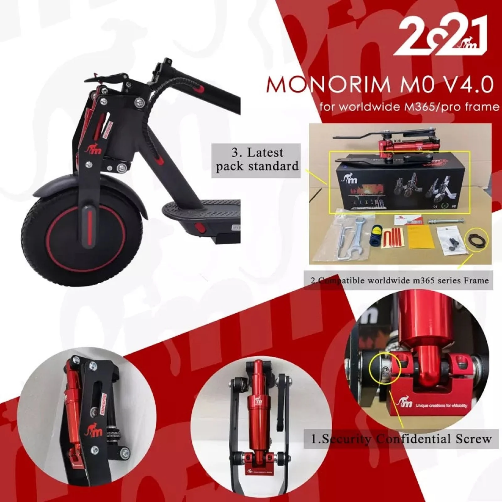 Monorim M0 Suspension Kit v4.0  for XiaoMi m365/Pro/Pro2/1s - Image 4