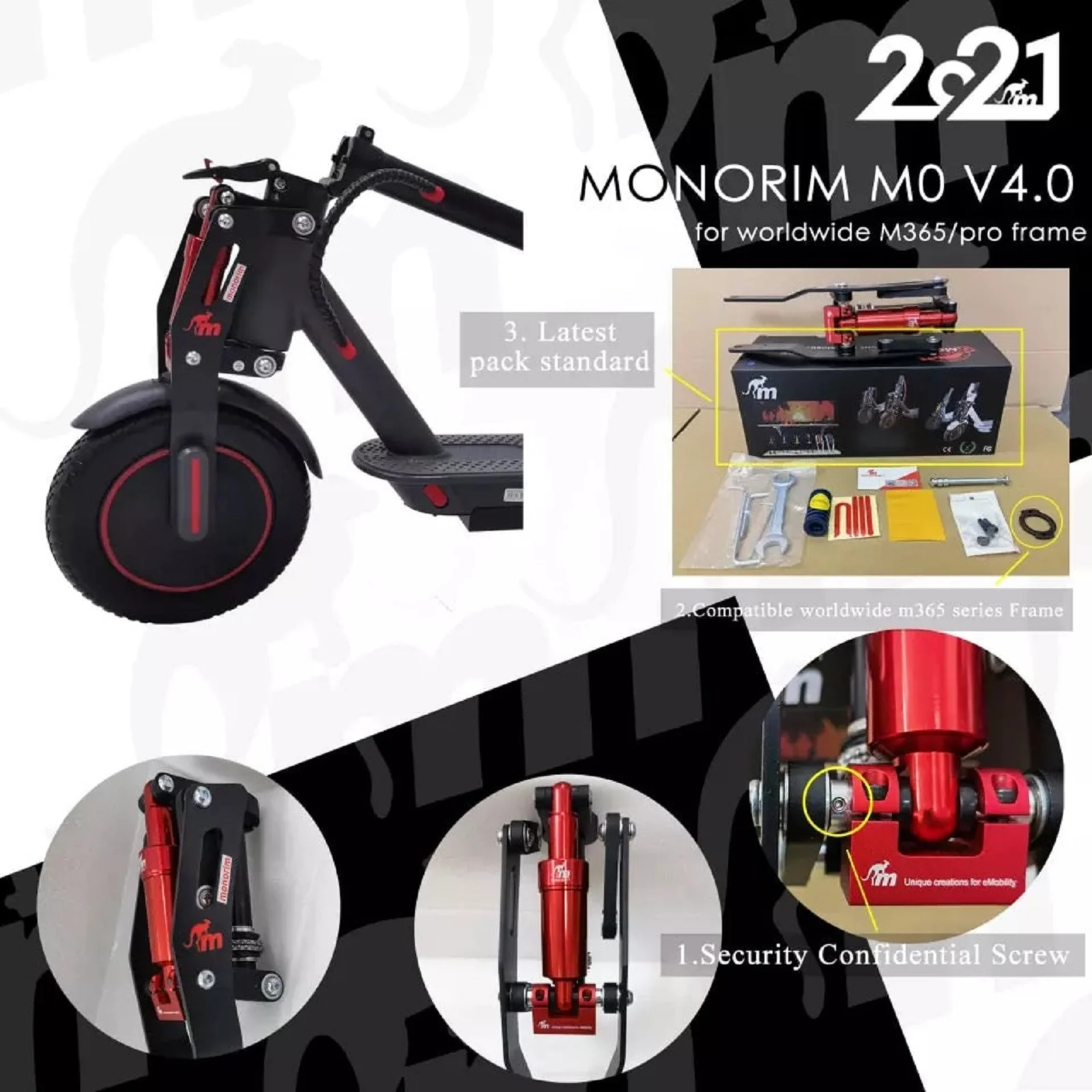 Monorim M0 Suspension Kit v4.0  for XiaoMi m365/Pro/Pro2/1s - Image 5