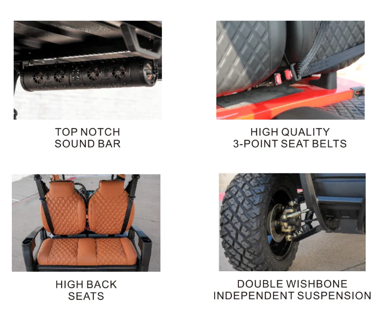 Luxury all Terrain Electric Golf cart -04, 06 Seater -Lifted Version - Image 14