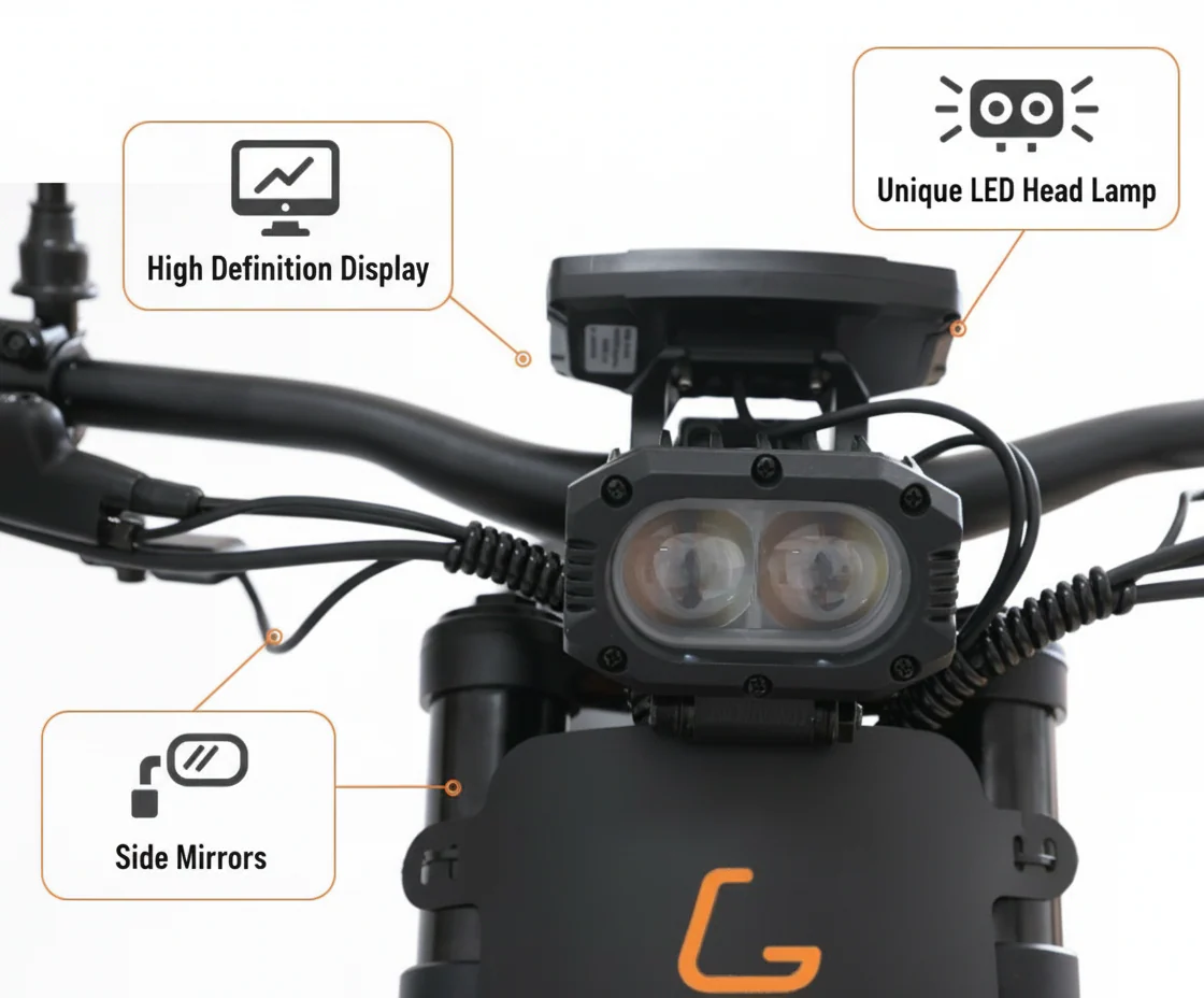 New 2026 Kugoo Wish 04 Electric Bike 60V 36Ah 3700W - Image 6