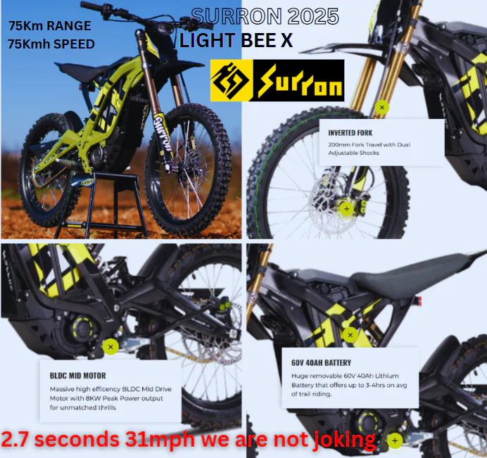 NEW Surron Light Bee X Electric Dirt Bike 2025 Version - Image 17
