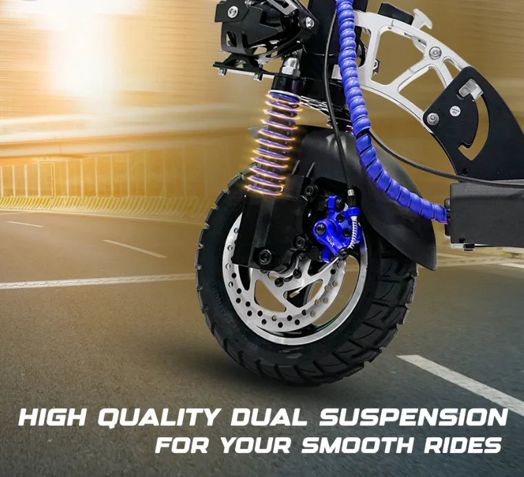 NEW V10 Electric Scooter 1200W 48V 12Ah Range 20-40Km Fast with Triple LED Headlamps Base LED Lights - Image 14