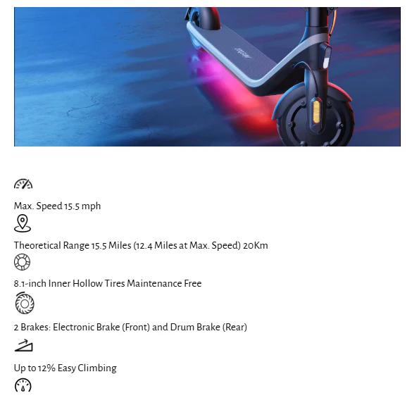 Ninebot E2 Plus Electric Scooter For teens - Image 2