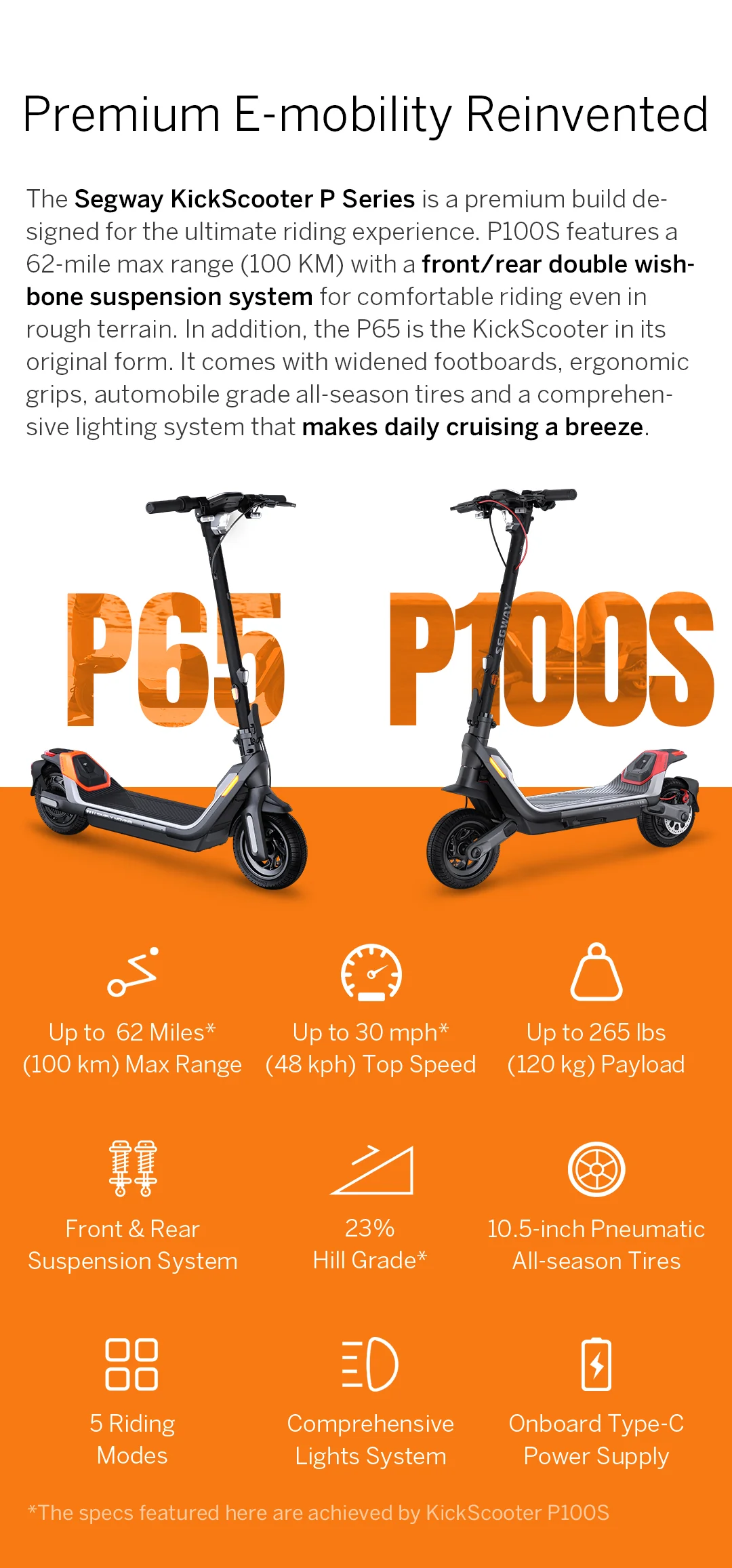 Ninebot P100SE Scooter by Segway - Image 10