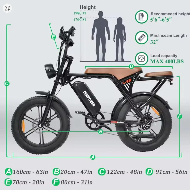 OOKTECH S8 Fat Tyre Mountain Electric Bike 48V 17.5Ah 1000W 55km Range 2025 new model - Image 10