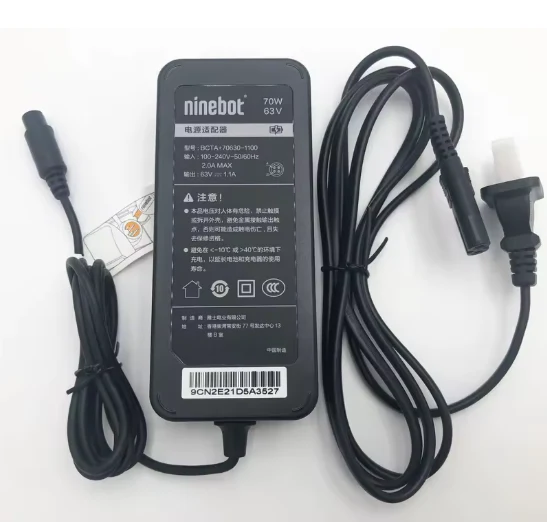 Original Charger for Ninebot Mini Pro Battery Supply US Plug for Ninebot One A1 S2 63V 1.1A Spare Parts - Image 2