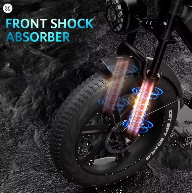 OUXI V8 Fat Tire Electric Bike 48V 15Ah 1000W with Removable Battery moped model 2025 NEW - Image 6